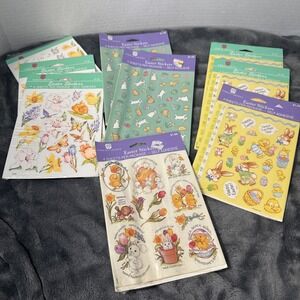 Vintage Sticker Lot Easter Spring Lot 9 Packs Sealed New American Greetings